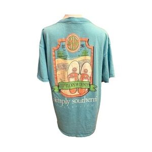 Women’s Simply Southern blue short sleeve T-shirt size large